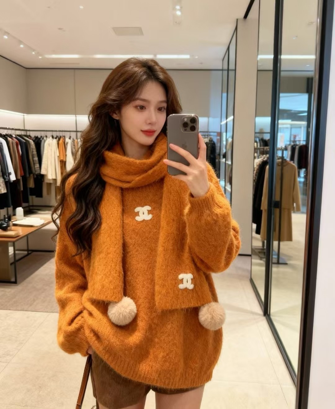 샤넬 26 봄 신상 케이프 니트 스웨터 투피스