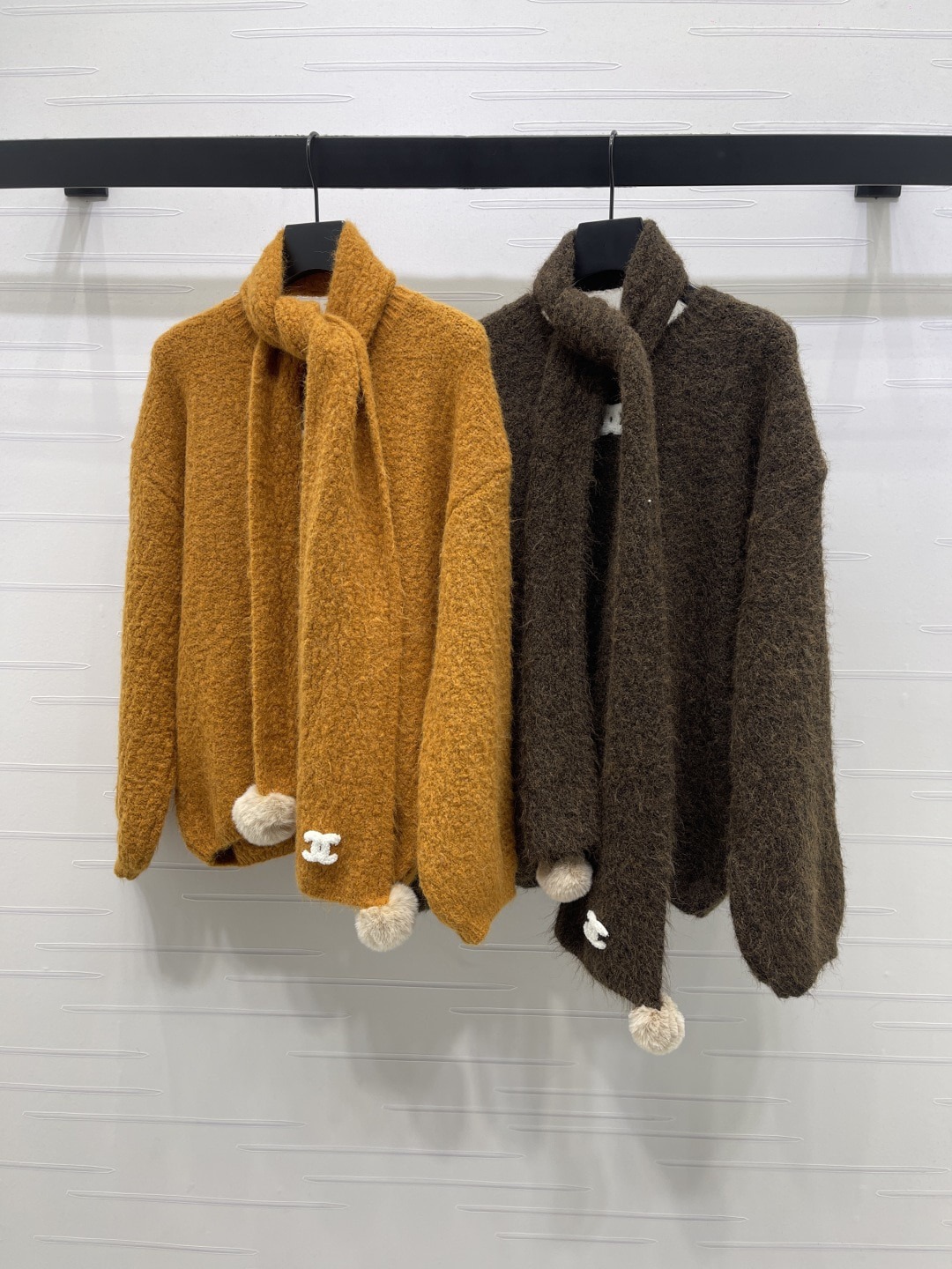 샤넬 26 봄 신상 케이프 니트 스웨터 투피스