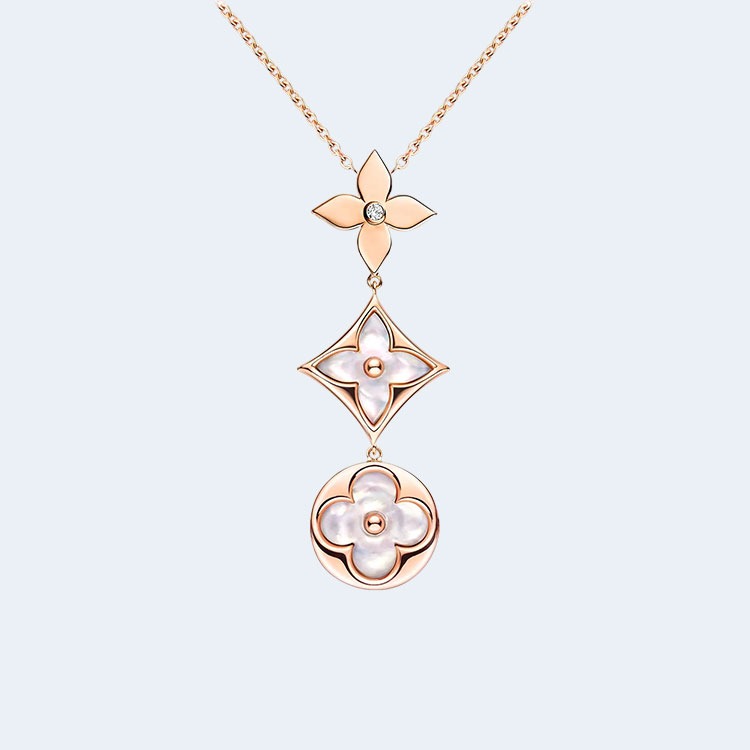 루이비통 컬러 블라썸 올가미 목걸이 Q94262