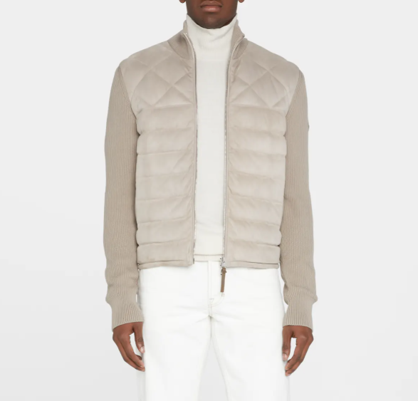 몽클레어 판넬 니트 패딩 가디건