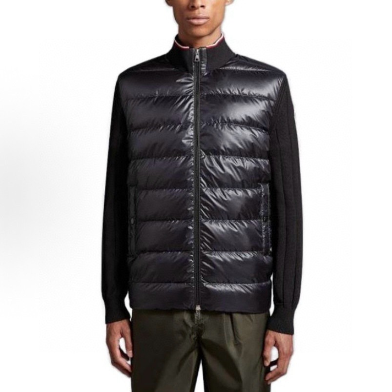 몽클레어 패치 니트 패딩 가디건