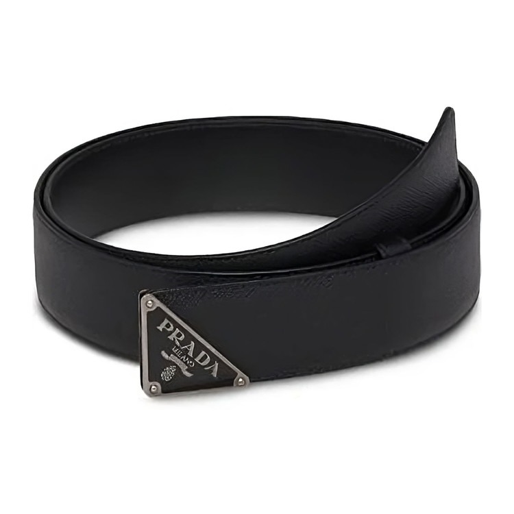 프라다 사피아노 로고 벨트