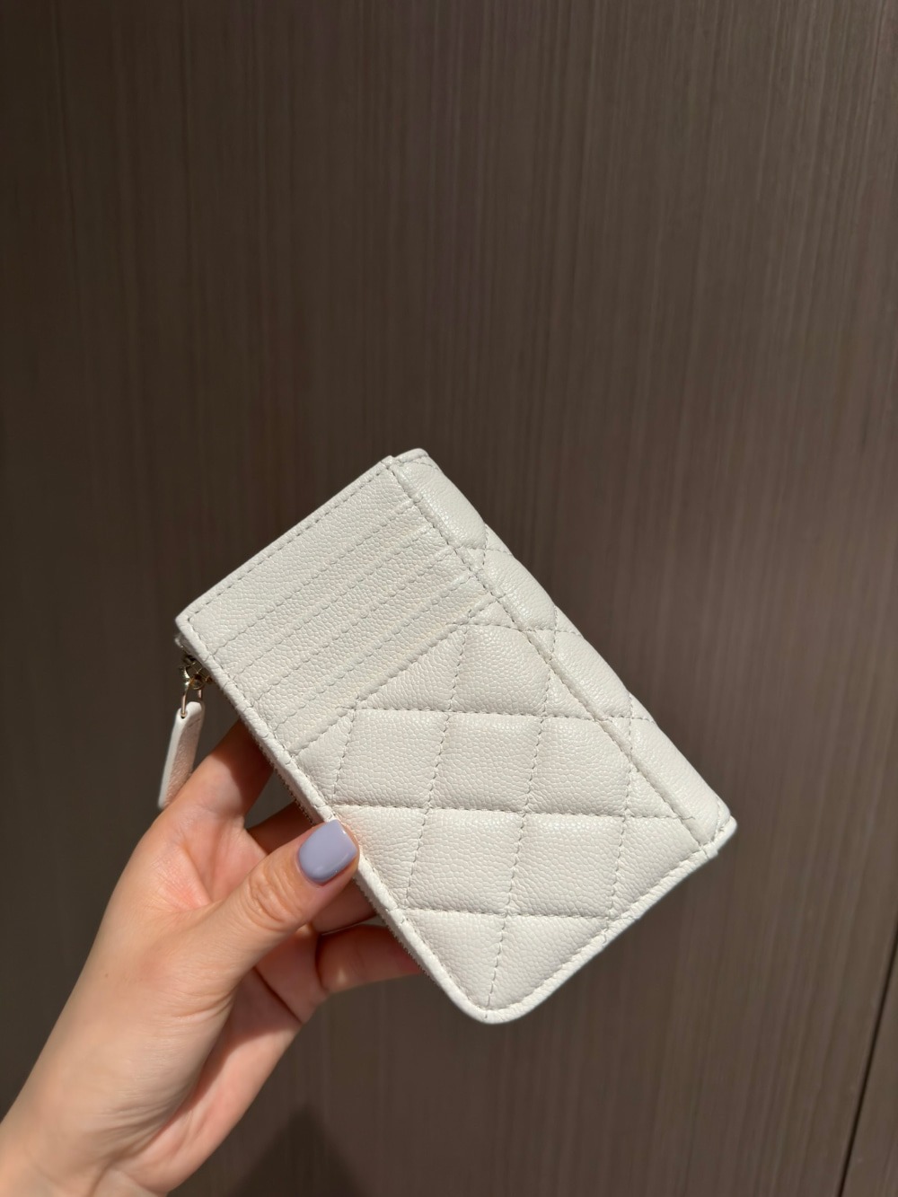 샤넬 CC로고 캐비어 지퍼 카드 지갑 AP3179