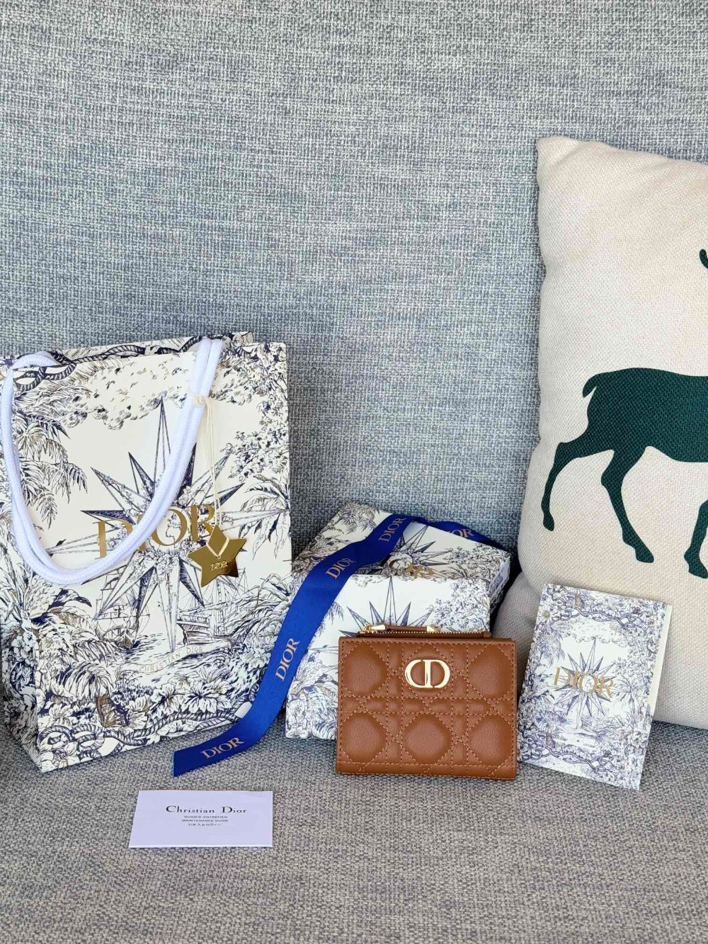 디올 카로 달리아 지갑 까나쥬 S5173UBHZ