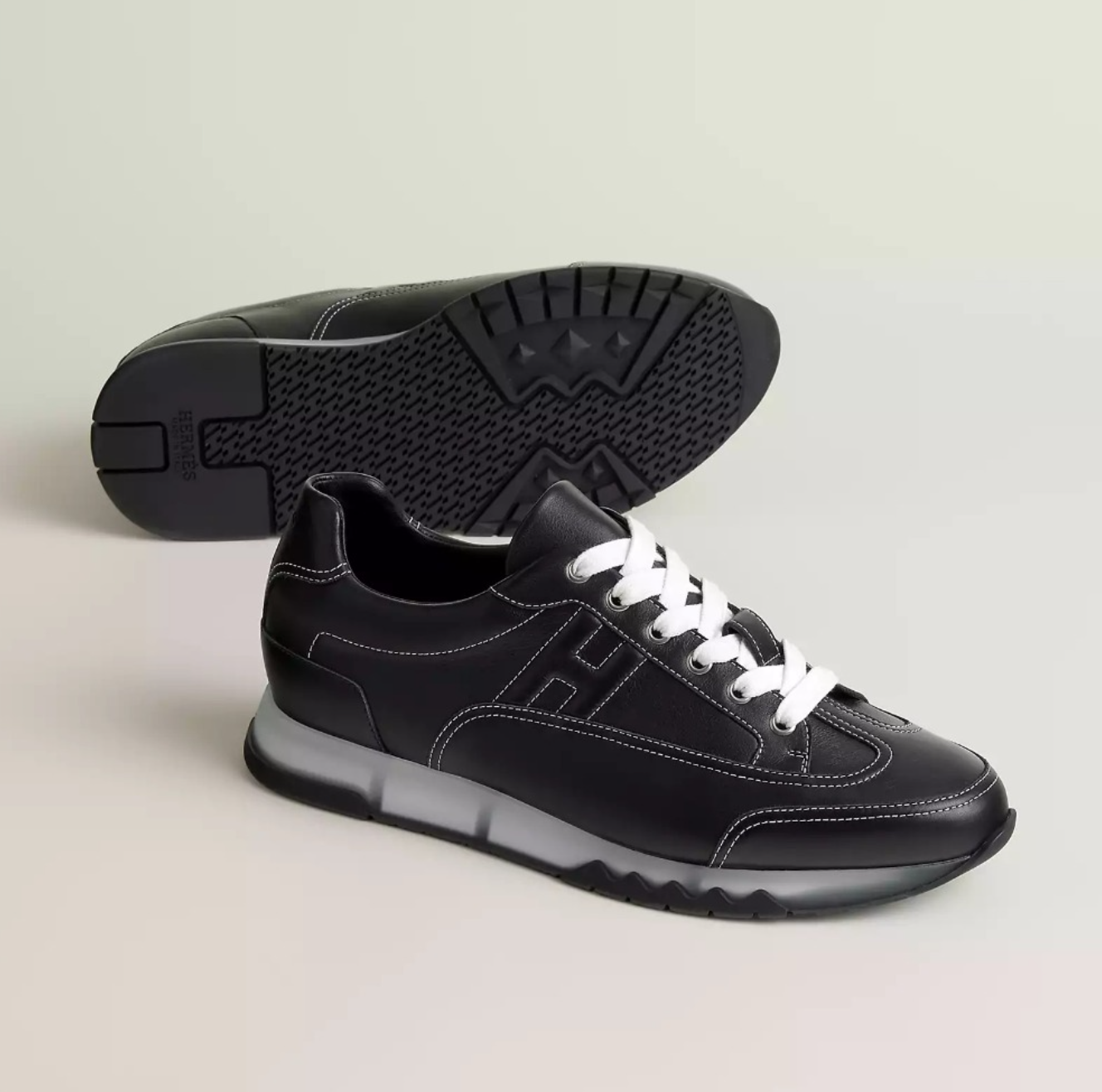에르메스 트레일 레더 블랙 스니커즈 