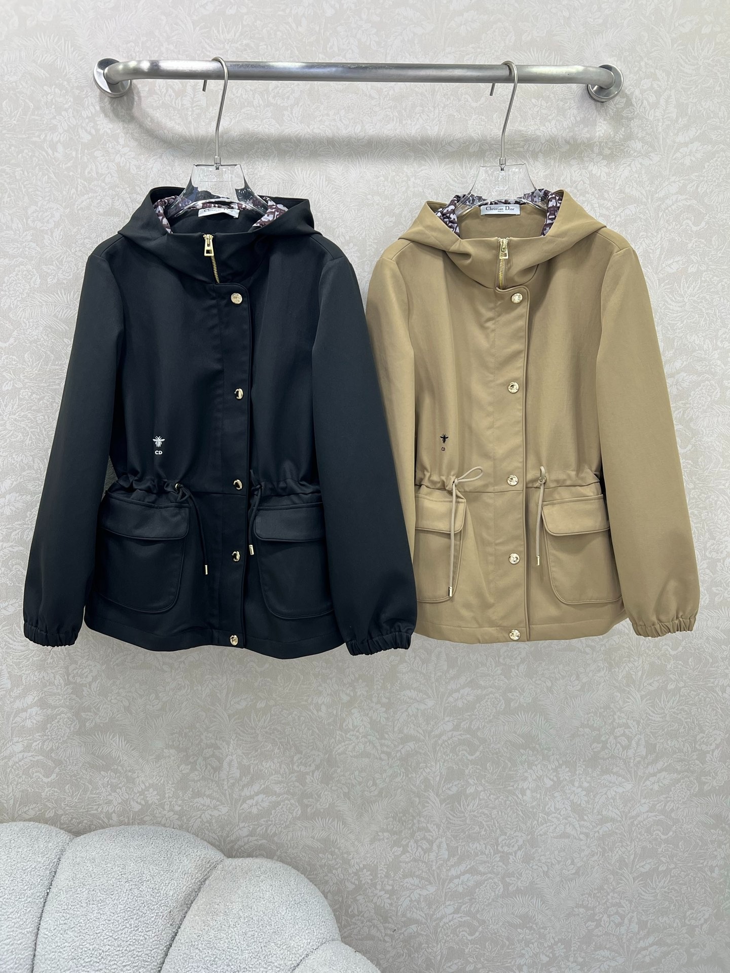 디올 25 신상 후드 스트링 트렌치코트